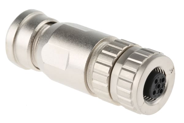 Product image for Harting Screw Connector, 5 Contacts, Cable Mount M12, IP67