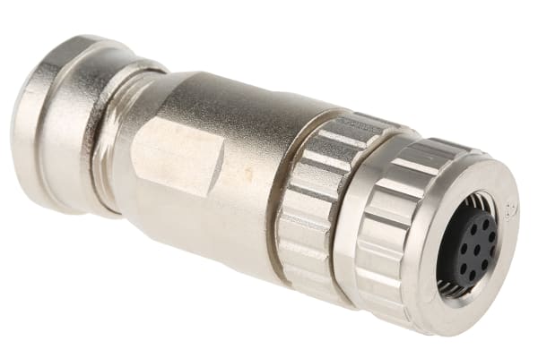 Product image for Harting Screw Connector, 8 Contacts, Cable Mount M12, IP67