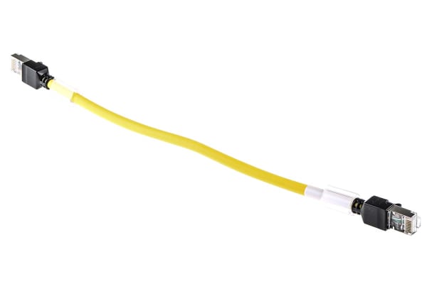 Product image for ETHERNET CABLE CAT 6A RJ45/RJ45 0.3M YEL