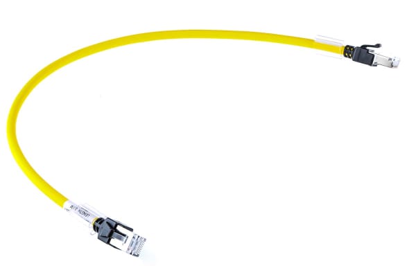 Product image for ETHERNET CABLE CAT 6A RJ45/RJ45 0.5M YEL