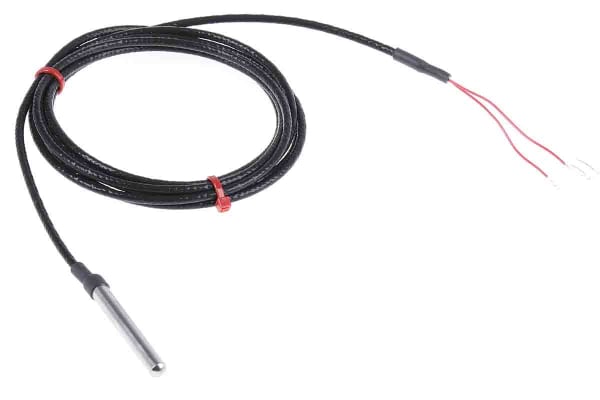 Product image for PRTD Pt100, 6mm x 50mm 2 mtr cable