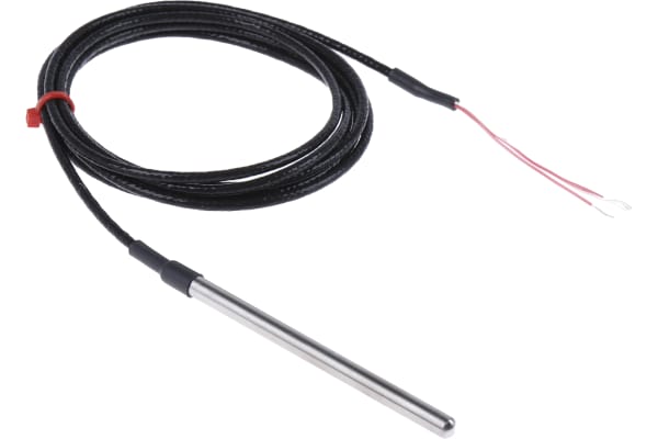 Product image for PRTD Pt100, 6mm x 100mm 2 mtr cable