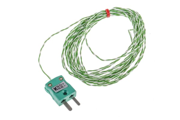 Product image for Type K IEC 1/0.2mm Thermocouple+Plug 5m