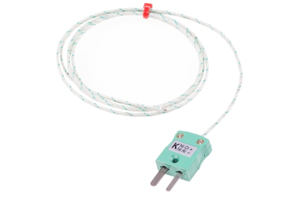 Product image for TYPE K IEC 0.508MM THERMOCOUPLE+PLUG 1M