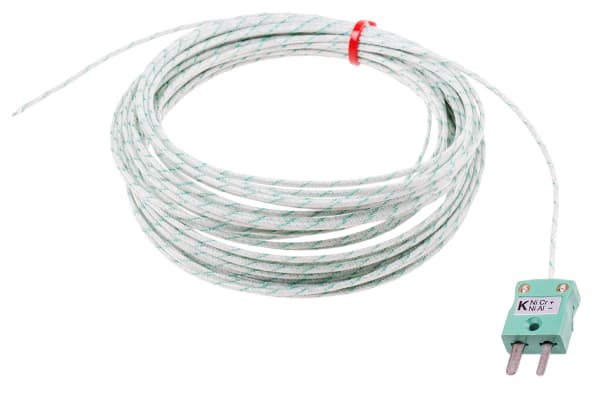 Product image for Type K IEC 0.508mm Thermocouple+Plug 10m