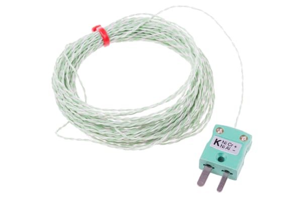 Product image for Type K IEC 1/0.2mm Thermocouple+Plug 10m