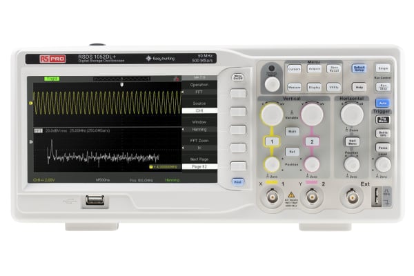 Product image for Digital oscilloscope,50MHz,2 channels