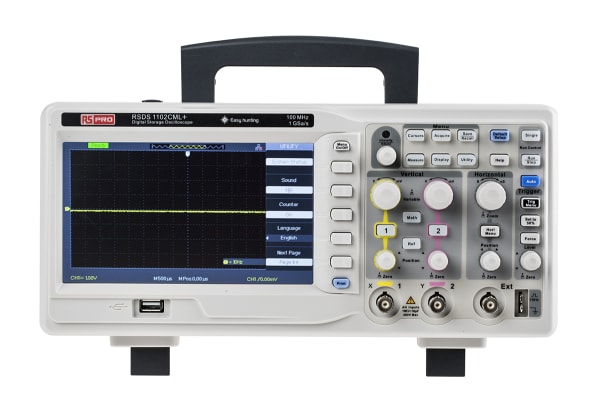 Product image for Digital oscilloscope,100MHz,2 channels