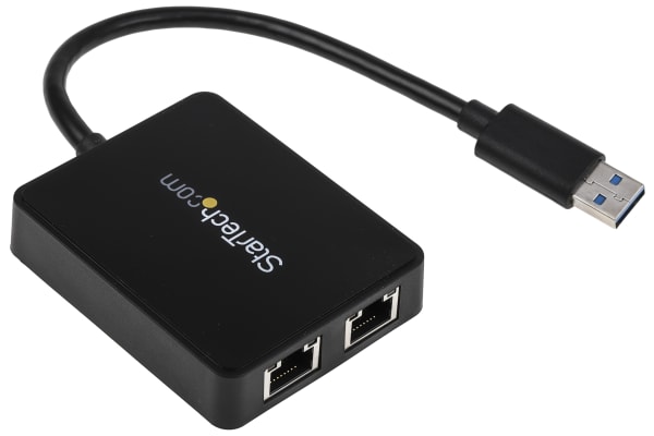 Product image for STARTECH USB 3 TO DUAL ETHERNET ADAPTER