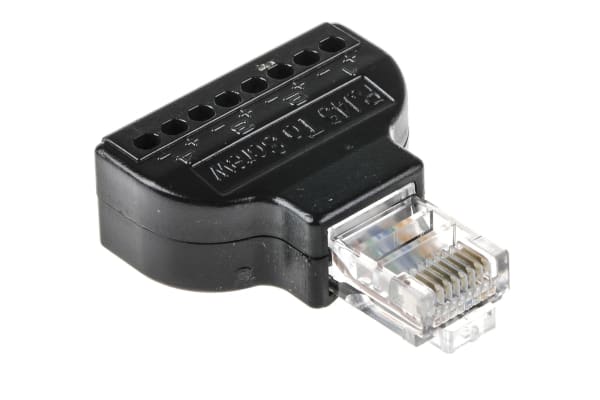 Product image for RJ45 PLUG TO TERMINAL BLOCK ADAPTER