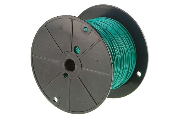 Product image for Wire 22 AWG PVC 300V UL1007 Green 305m