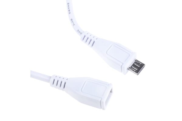 Product image for MICRO USB CABLE W/INLINE SWITCH WHITE