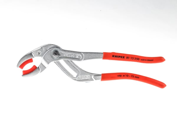 Product image for Knipex Pipe Wrench, 250.0 mm Overall Length, 75mm Max Jaw Capacity