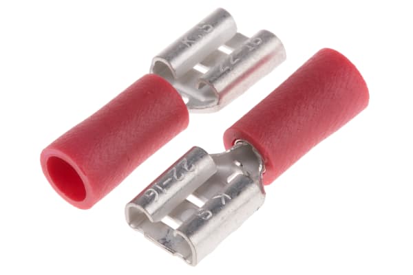 Product image for Crimp receptacle, 6.35mm, 22-16 AWG