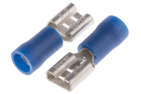 Product image for Crimp receptacle, 6.35mm, 16-14 AWG