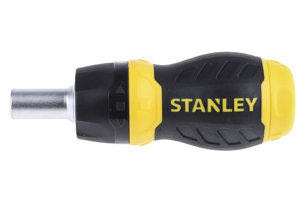 Product image for Stanley 1/4 in Hexagon Phillips, Pozidriv, Slotted Ratchet Screwdriver