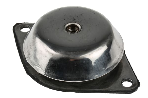 Product image for RS PRO Round M12 Stainless Steel Anti-Vibration Mount 330 Compression Load 144mm dia. Natural Rubber