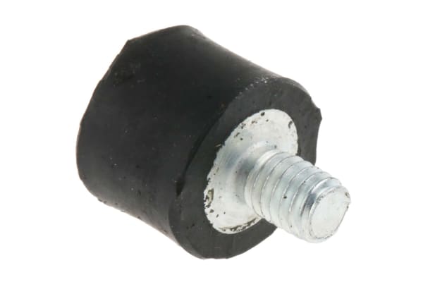 Product image for RS PRO 8mm Stud Mount M4 10mm Diameter 4.75 Compression Load 0.8, Male to Female Natural Rubber