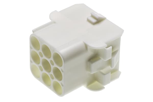 Product image for 9 way white receptacle housing