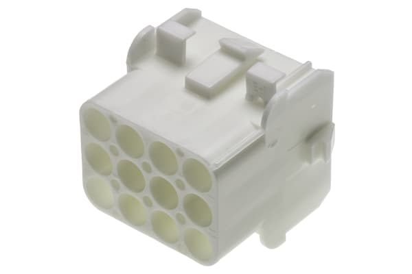 Product image for 12 way white receptacle housing