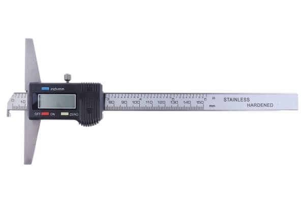 Product image for RS PRO 150mm Imperial & Metric Depth Gauge, Stainless Steel