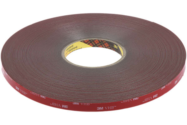 RS PRO Black Foam Tape, 20mm x 10m, 3mm Thick