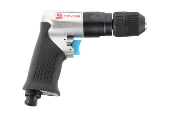 Product image for RS PRO 10mm Reversible Air Drill, 1/4in Air Inlet (BSP) , 1800rpm