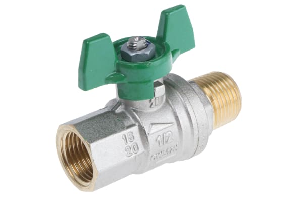 Product image for Brass ball valve 1/2'' male by female