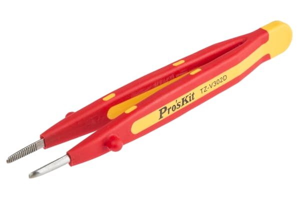 Product image for VDE INSULATED WIDE TIP TWEEZER 145MM