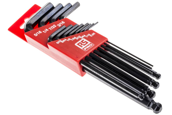 Product image for L SHAPE HEX KEY SET 12PCS BLACK OXIDE