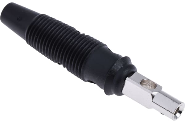 Product image for Hirschmann Test & Measurement Black Male Banana Plug - Screw Termination, 60V dc, 16A