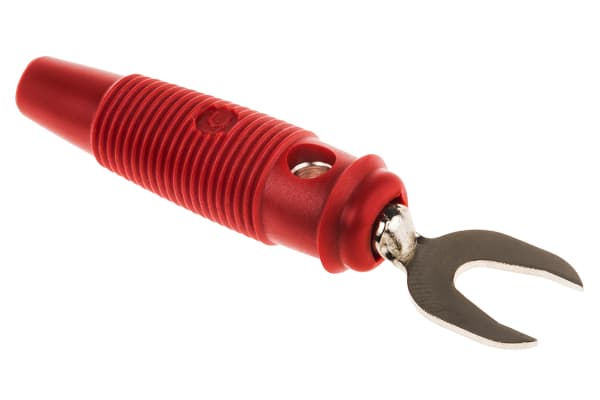 Product image for Red spade screw terminal,4mm