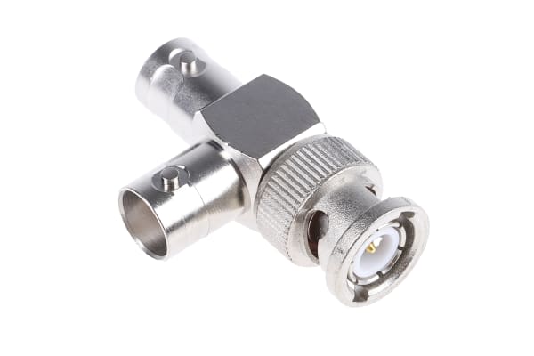 Product image for BNC T ADAPTOR, M-F-F, 50 OHM