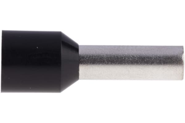 Product image for Blk insulated bootlace ferrule,12mm pin