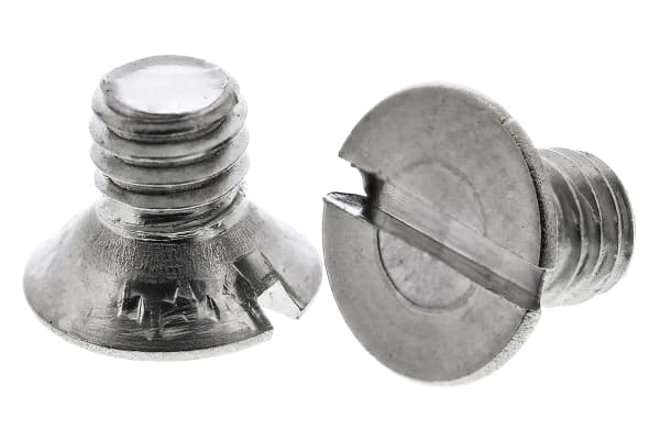 Product image for A4 s/steel slotted csk head screw,M4x6mm