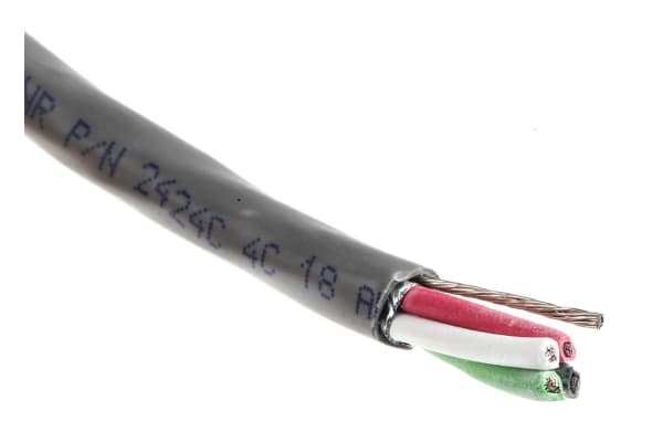 Product image for MULTICONDUCTOR FOIL SHIELD CABLE 2424C