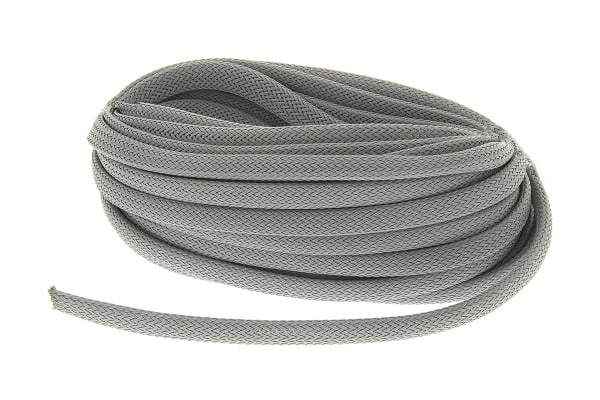 Product image for Braided Sleeve Nylon 6.6 6-10mm Grey 6T