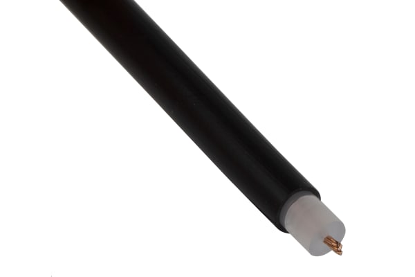 Product image for BLACK PVC EHT CABLE,25KV 0.5SQ.MM 25M