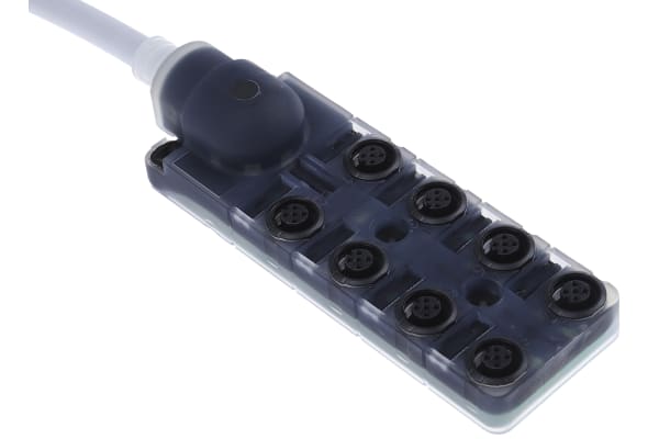 Product image for RS PRO M12 Splitter Box, 8 Port, 5m Cable Length