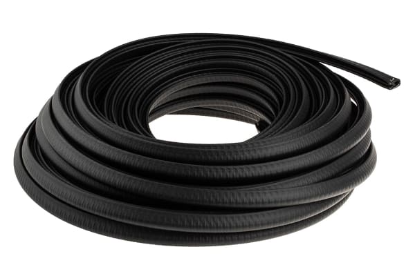 Product image for RS PRO Nitrile Rubber Black Brush Strip, 20m x 15 mm x 11mm