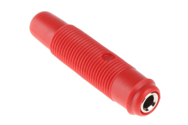 Product image for Red in-line socket,4mm