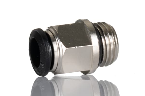 Product image for RS PRO Threaded-to-Tube Pneumatic Fitting, G 1/4 to, Push In 8 mm, 20 bar