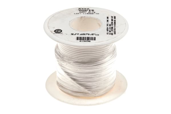 Product image for Wire 30AWG 600V UL1213 White 30m