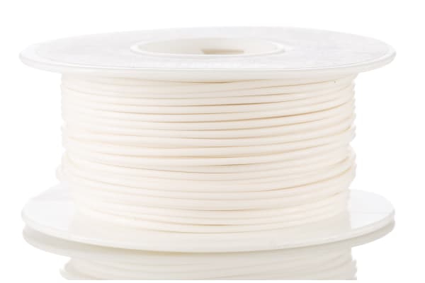 Product image for Wire 22AWG 600V UL1213 White 30m