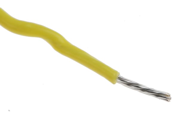 Product image for Wire 22AWG 600V UL1213 Yellow 30m