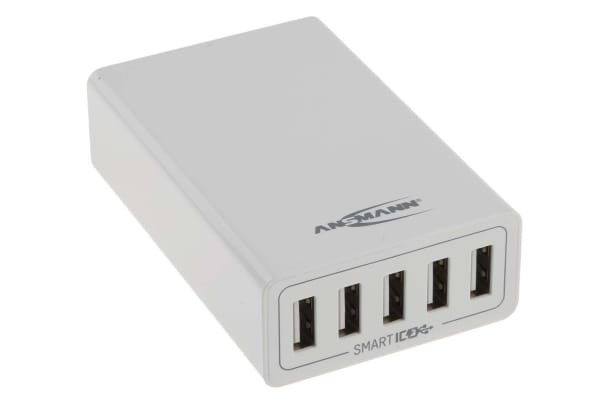 Product image for AC/DC USB CHARGER 5 PORT 8A - EU/UK