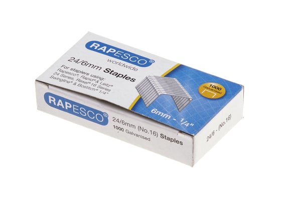 Product image for RAPESCO 24/6MM GALVANISED STAPLES BOX OF