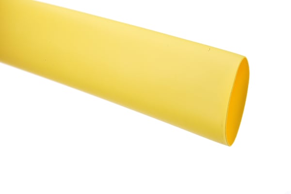 Product image for TE Connectivity Heat Shrink Tubing, Yellow 9mm Sleeve Dia. x 1.2m Length 3:1 Ratio, RNF-3000 Series