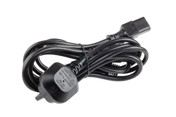 Product image for UK 10A - C13 x (2) Y Cable H05VV-F 1.0mm