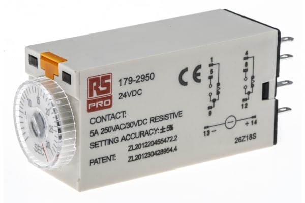 Product image for Analogue Time Relay. 8 pin DPCO